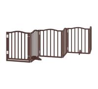 Eleganz Cage pour chien avec porte en bois de peuplier - Pliable et stable en chêne marron - Idéal pour jardin et terrasse - Durable et respectueux de l'environnement