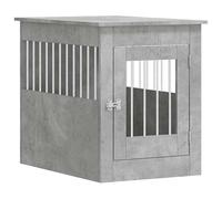 Eleganz Cage pour chien de style meuble - Gris béton - 55 x 80 x 68 cm - Élégant chenil en bois pour salon et entrée - Robuste et peu encombrant