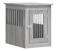 Eleganz Cage pour chien de style meuble gris Sonoma 45 x 62 x 59 cm - Chenil élégant en bois et acier, peu encombrante et durable - Parfait pour le salon ou le balcon