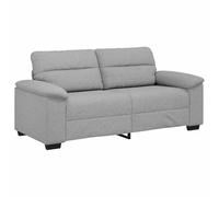 Eleganz Canapé 2 places gris nuage, 140 cm, canapé moderne en tissu avec pieds en métal, 100 % polyester, canapé confortable pour salon ou bureau, design élégant avec construction en bois massif et