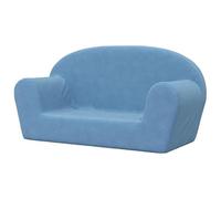 Eleganz Canapé 2 places pour enfant - Bleu - Canapé en peluche douce pour chambre d'enfant - 100 % polyester - Assise confortable pour les tout-petits - Espace de jeu et de câlin