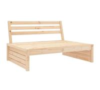 Eleganz Canapé central de jardin, 120 x 80 cm, en pin massif, naturel et durable, pour terrasse et jardin, bois non traité pour une ambiance rustique