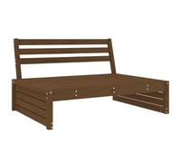 Eleganz Canapé central de jardin marron miel 120 x 80 cm en pin massif - Siège de jardin durable pour des soirées confortables en plein air