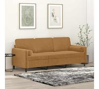 Eleganz Canapé futon 180 cm en velours avec coussin décoratif - Canapé 3 places confortable pour salon et petites pièces - Durable et élégant