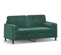 Eleganz Canapé futon, 2 places, en velours, avec coussin décoratif, confortable, pour salon ou chambre à coucher, peu encombrant et élégant, 140 cm