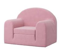 Eleganz Canapé-lit pour enfants - Peluche douce rose pour de beaux rêves - Meubles pour bébé et enfant en 100 % polyester - Douillet et confortable pour la chambre d'enfant
