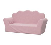 Eleganz Canapé pour enfant 2 places rose - Canapé en peluche doux pour chambre d'enfant - 100 % polyester - Confortable et sûr pour les tout-petits - Parfait comme canapé de jeu et canapé douillet