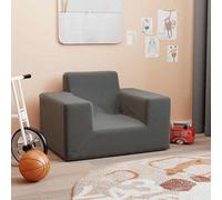 Eleganz Canapé pour enfant anthracite - Canapé en peluche douce pour chambre d'enfant - 100 % polyester - Confortable et durable - Parfait pour les tout-petits et les bébés