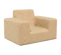 Eleganz Canapé pour enfant en peluche douce crème - Canapé douillet pour chambre d'enfant en 100 % polyester, parfait pour les salles de jeux et les chambres d'enfants, doux et confortable pour les