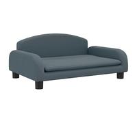 Eleganz Canapé pour enfant gris foncé 70 x 45 x 30 cm - Canapé confortable en tissu (100 % polyester) avec cadre en bois de pin massif - Parfait pour les chambres d'enfants et les aires de jeux