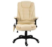 Eleganz Chaise de bureau massante en cuir synthétique, ergonomique et durable pour le bureau à domicile, matériau PU, PVC et polypropylène, parfaite pour une assise prolongée