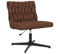 Eleganz Chaise de bureau pivotante - En tissu marron - Ergonomique et durable - Idéale pour une assise prolongée