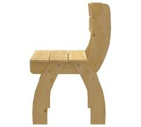 Eleganz Chaise de jardin en pin imprégné, vert imprégné, durable et résistant aux intempéries, parfaite pour la terrasse, le jardin ou le balcon, confort d'assise confortable pour la détente en plein