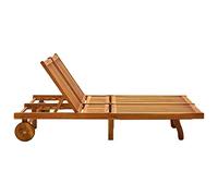 Eleganz Chaise longue pour 2 personnes en bois massif d'acacia traité à l'huile - Lit de jardin durable pour des heures de détente en plein air