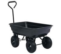 Eleganz Chariot de jardin à bascule 300 kg 75 l en acier et plastique - Chariot de transport robuste pour jardin, chantier et maison - Inclinaison facile, peu encombrant