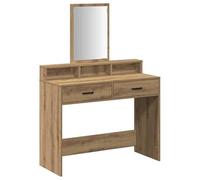 Eleganz Coiffeuse artisanale en chêne 100 x 41 x 140 cm en bois - Meubles de maquillage élégants pour chambre à coucher, taille compacte et durable