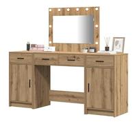Eleganz Coiffeuse avec éclairage miroir 3 pièces en bois - Ensemble de meubles de chambre à coucher avec éclairage, élégant et pratique pour chambre à coucher moderne