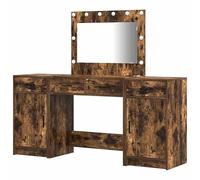 Eleganz Coiffeuse avec éclairage miroir 3 pièces en bois - Ensemble de meubles de chambre à coucher avec éclairage, élégant et pratique pour un maquillage parfait