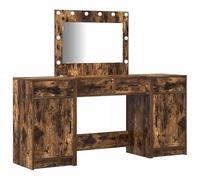 Eleganz Coiffeuse avec éclairage miroir 3 pièces en bois - Ensemble de meubles de chambre à coucher pour un maquillage élégant