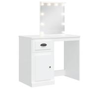 Eleganz Coiffeuse avec lumières blanches 90 x 42 x 132,5 cm - Ensemble de meubles de chambre à coucher avec miroir et éclairage - Set de table de maquillage élégant pour femme