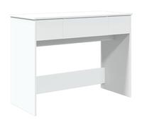 Eleganz Coiffeuse avec miroir - Blanc - 100 x 45 x 76 cm - Ensemble de meubles de chambre à coucher avec grand miroir et espace de rangement - Idéal pour chambre à coucher et dressing - Design moderne