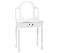 Eleganz Coiffeuse avec tabouret - Ensemble de meubles de chambre à coucher en bois de paulownia blanc et MDF (65 x 36 x 128 cm) - Élégant et peu encombrant pour armoires et chambres à coucher