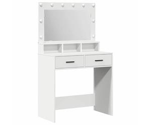 Eleganz Coiffeuse avec tiroirs - Coiffeuse blanche en bois 79 x 41 x 135 cm - Coiffeuse élégante pour chambre à coucher avec espace de rangement pratique
