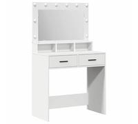 Eleganz Coiffeuse avec tiroirs en bois | 79 x 41 x 135 cm | Blanc | Solution de rangement pour chambre à coucher | Durable et élégante
