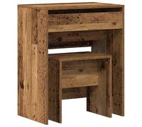 Eleganz Coiffeuse en bois aspect bois vieilli 60 x 40 x 75 cm - Meuble élégant pour chambre à coucher avec espace de rangement pratique