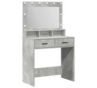 Eleganz Coiffeuse en bois - Gris - 79 x 41 x 135 cm - Meuble élégant pour chambre à coucher - Taille compacte et design durable