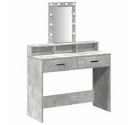 Eleganz Coiffeuse grise 100 x 41 x 140 cm en bois - Coiffeuse élégante avec espace de rangement pour chambre à coucher, taille compacte et durable