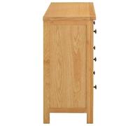 Eleganz Commode en chêne massif 105 x 33,5 x 73 cm, ensemble de meubles de salon, avec finition naturelle et placage de chêne, durable et élégante