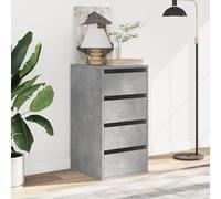Eleganz Commode gris béton 40 x 41 x 76 cm en matériau dérivé du bois - Ensemble de meubles de salon moderne, solution de rangement pour petits espaces, durable et élégante