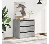 Eleganz Commode grise Sonoma 60 x 41 x 58 cm en matériau dérivé du bois - Buffet sobre pour salon, chambre à coucher et couloir - Solution de rangement stable avec design moderne