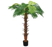 Eleganz Cycas Palmier artificiel vert en pot - Bois massif et plastique - Plante artificielle réaliste pour salon, bureau ou jardin - Facile d'entretien et durable