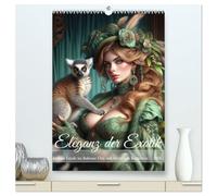 Eleganz der Exotik - Femme Fatale im Bohème-Chic mit tierischen Begleitern (hochwertiger Premium Wandkalender 2026 DIN A2 hoch), Kunstdruck in ... und Wildnis in kunstvollen Kompositionen