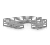 Eleganz Ensemble de 11 pièces de salon de jardin en pin massif - Meuble durable et respectueux de l'environnement pour terrasse et jardin - Parfait pour les familles et la détente en plein air