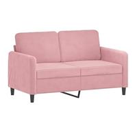 Eleganz Ensemble de 2 canapés futon avec coussins, en velours rose, confortables pour salon ou chambre à coucher, peu encombrant et élégant