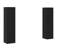 Eleganz Ensemble de 4 meubles TV en bois de chêne noir - Meuble de salon moderne - Commode TV stable avec espace de rangement - Parfait pour les petites pièces
