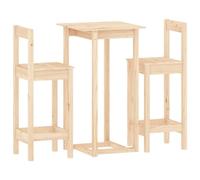 Eleganz Ensemble de bar 3 pièces en pin massif - Naturel et durable pour les groupes à manger - Parfait pour les intérieurs rustiques