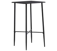 Eleganz Ensemble de bar 3 pièces noir MDF avec revêtement PVC + acier revêtu par pulvérisation - Ensemble de salle à manger moderne pour cuisine ou salon, robuste et facile d'entretien