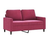 Eleganz Ensemble de canapé futon 3 pièces avec coussins, velours bordeaux, pliable et peu encombrant, pour petits appartements, salon ou chambre à coucher