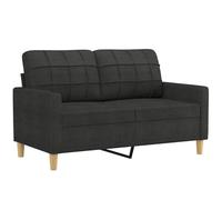 Eleganz Ensemble de canapé futon noir avec coussins - Ensemble de salon moderne, housse en tissu, peu encombrant pour les petits espaces - Confortable et élégant