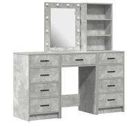 Eleganz Ensemble de coiffeuse 3 pièces, grise, 40 x 41 x 135 cm, en bois dérivé du bois, ensemble de meubles élégant pour chambre à coucher et salon, peu encombrante et durable