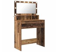 Eleganz Ensemble de meubles de chambre à coucher en bois | Coiffeuse de style maison de campagne 80 x 39,6 x 135 cm | Commode stable et durable avec miroirs pour chambre à coucher | Peu encombrant et