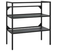 Eleganz Ensemble de meubles de salle de bain - Armature de lavabo - Noir - 79 x 38 x 83 cm - Fer revêtu par pulvérisation - Moderne et stable - Pour salle de bain et WC d'invités