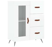 Eleganz Ensemble de meubles de salon - Blanc brillant - 69,5 x 34 x 90 cm - Meuble TV moderne et rangement pour petits appartements - Matériau en bois durable et facile d'entretien