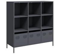 Eleganz Ensemble de meubles de salon - Buffet haut - Anthracite - 101,5 x 39 x 103,5 cm - En acier - Meuble TV moderne avec espace de rangement pour salon