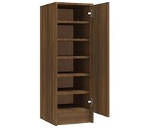 Eleganz Étagère à chaussures en bois aspect chêne marron 32 x 35 x 92 cm - Étagère à chaussures peu encombrante pour couloir, salon ou armoire - Rangement stable pour jusqu'à 15 paires de chaussures