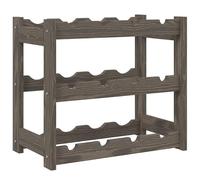 Eleganz Étagère à vin pour 12 bouteilles en pin massif - Étagère en bois gris pour cave à vin, stable et durable - Idéal pour les amateurs de vin et étagère de cave